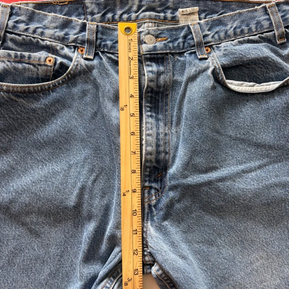 Levis 505 Regular Fit Straight Leg Jeans Blue Denim Mens 38x30 00505-0216‎